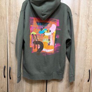 Peloton x Monica Ahanonu Together We Go Far Full Zip Green Hoodie M